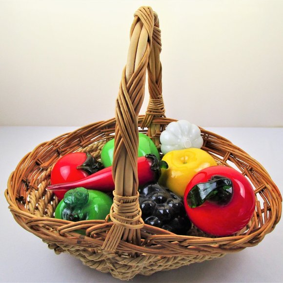 Vintage Other - CLEARANCE Vintage Glass Vegetable and Fruit Basket